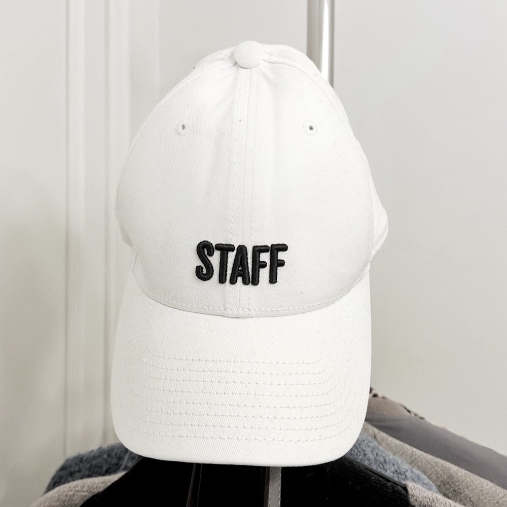 TNA White 'STAFF' Baseball Cap